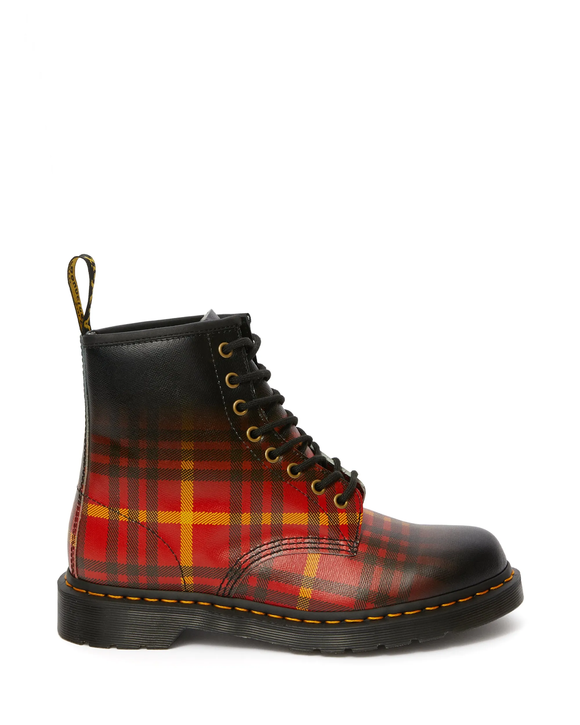 1460 Multi Black Tartan Backhand Straw Grain Boots