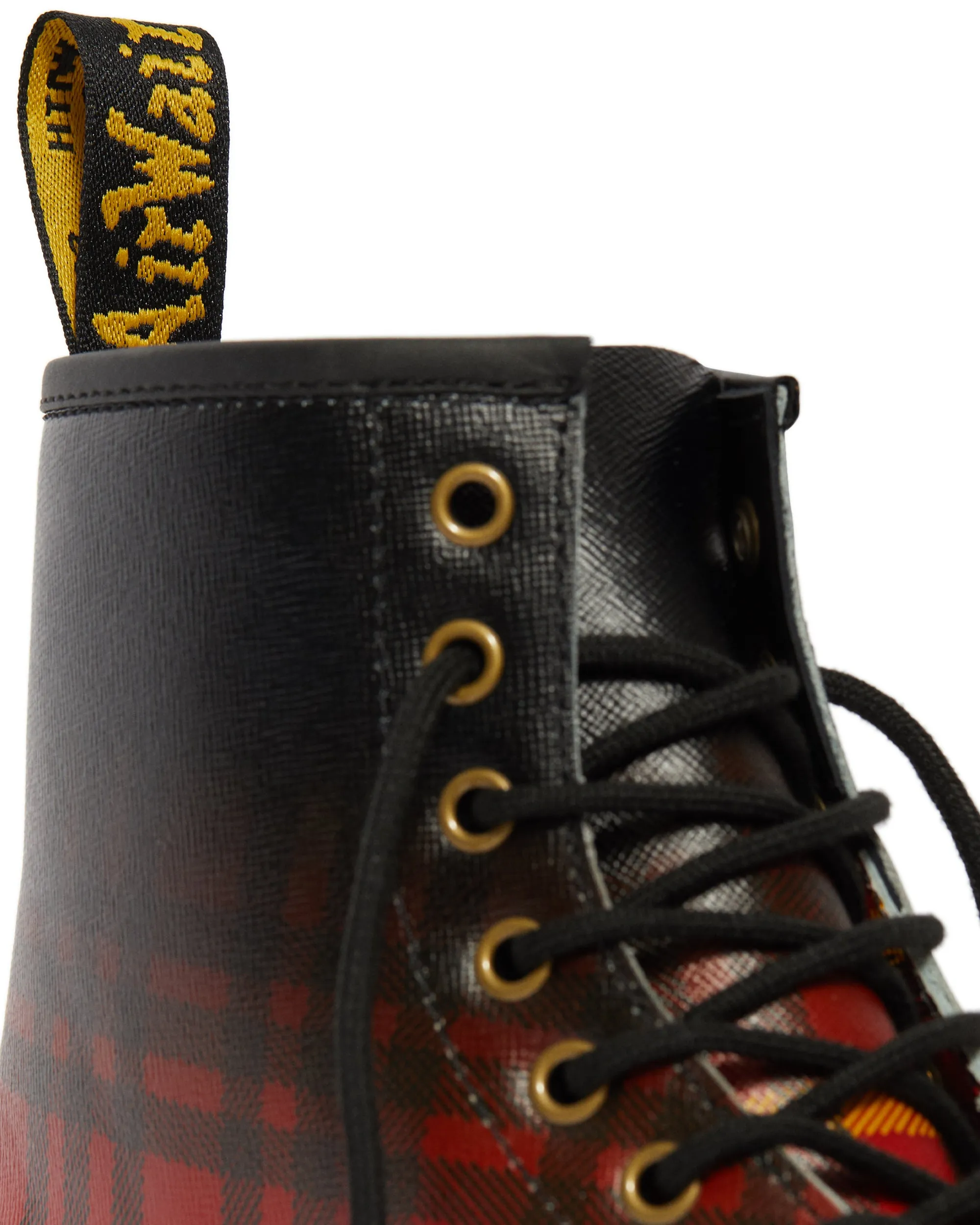 1460 Multi Black Tartan Backhand Straw Grain Boots