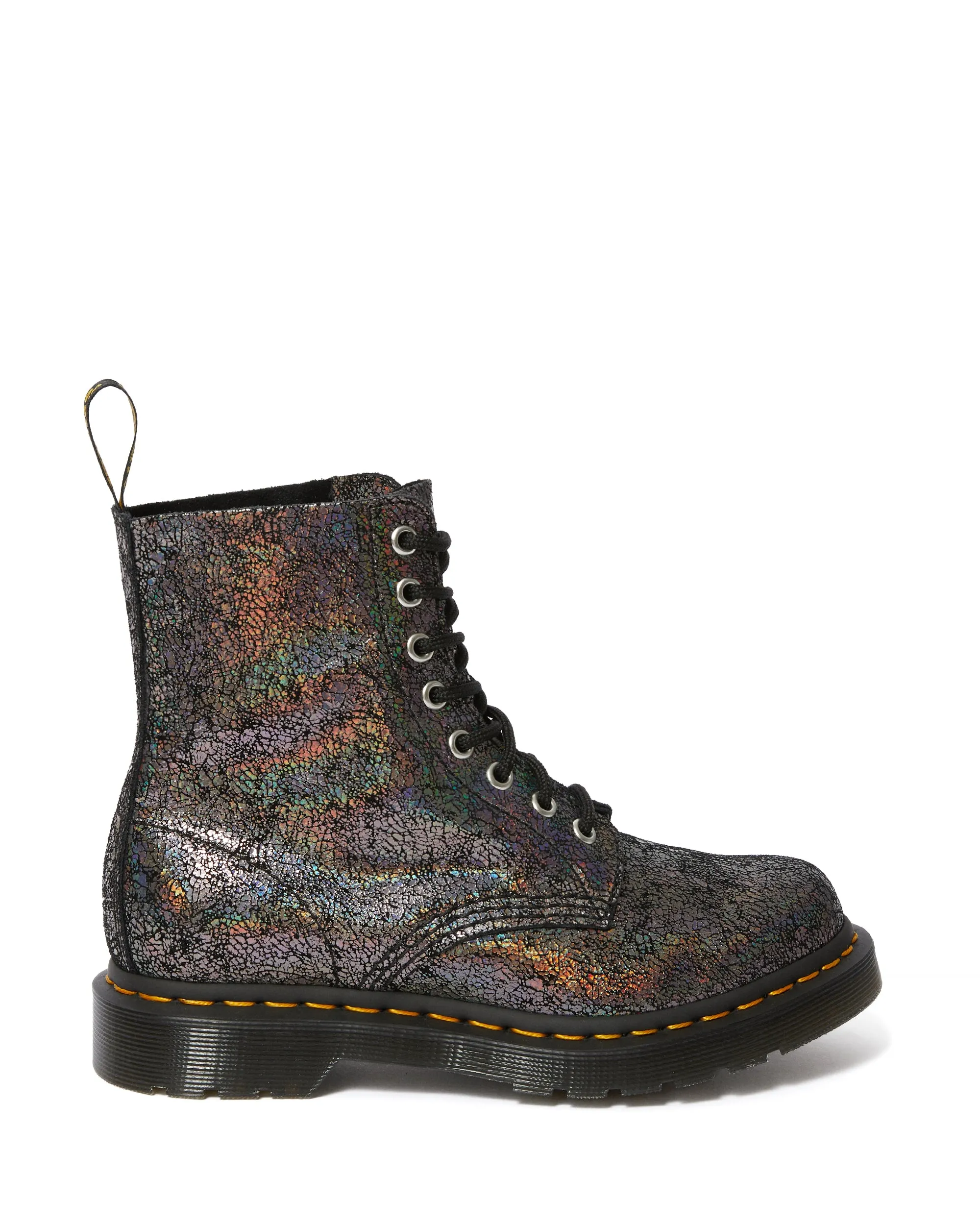 1460 Pascal Gunmetal Iridescent Crackle Boots