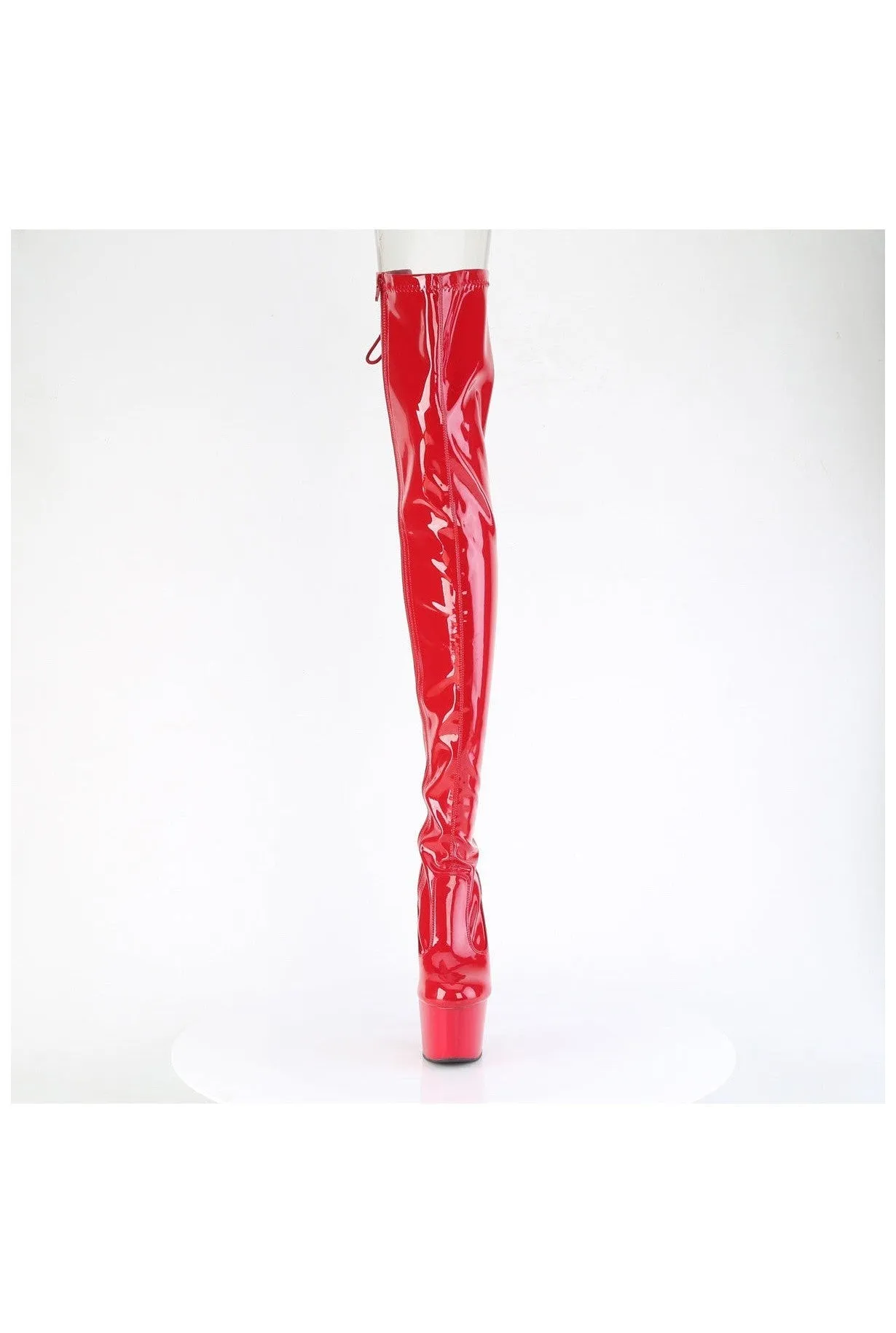 ADORE-3850 Red Patent Thigh Boot