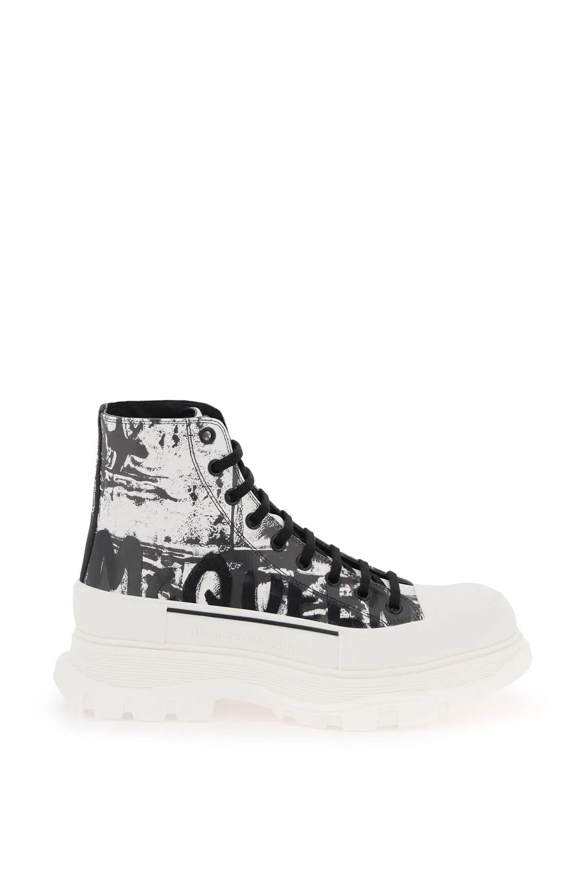 Alexander Mcqueen 'tread Slick Graffiti' Ankle Boots (Size - 42)