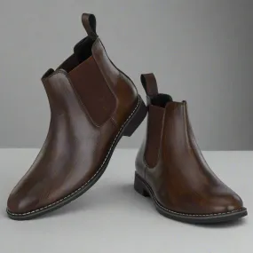 Attitudist Unisex Brown Chelsea Boot