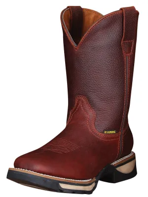 Botas de Trabajo Rodeo de Tubo Pull-On con Punta Suave de Piel Genuina para Hombre 'El General' - ID: 41014