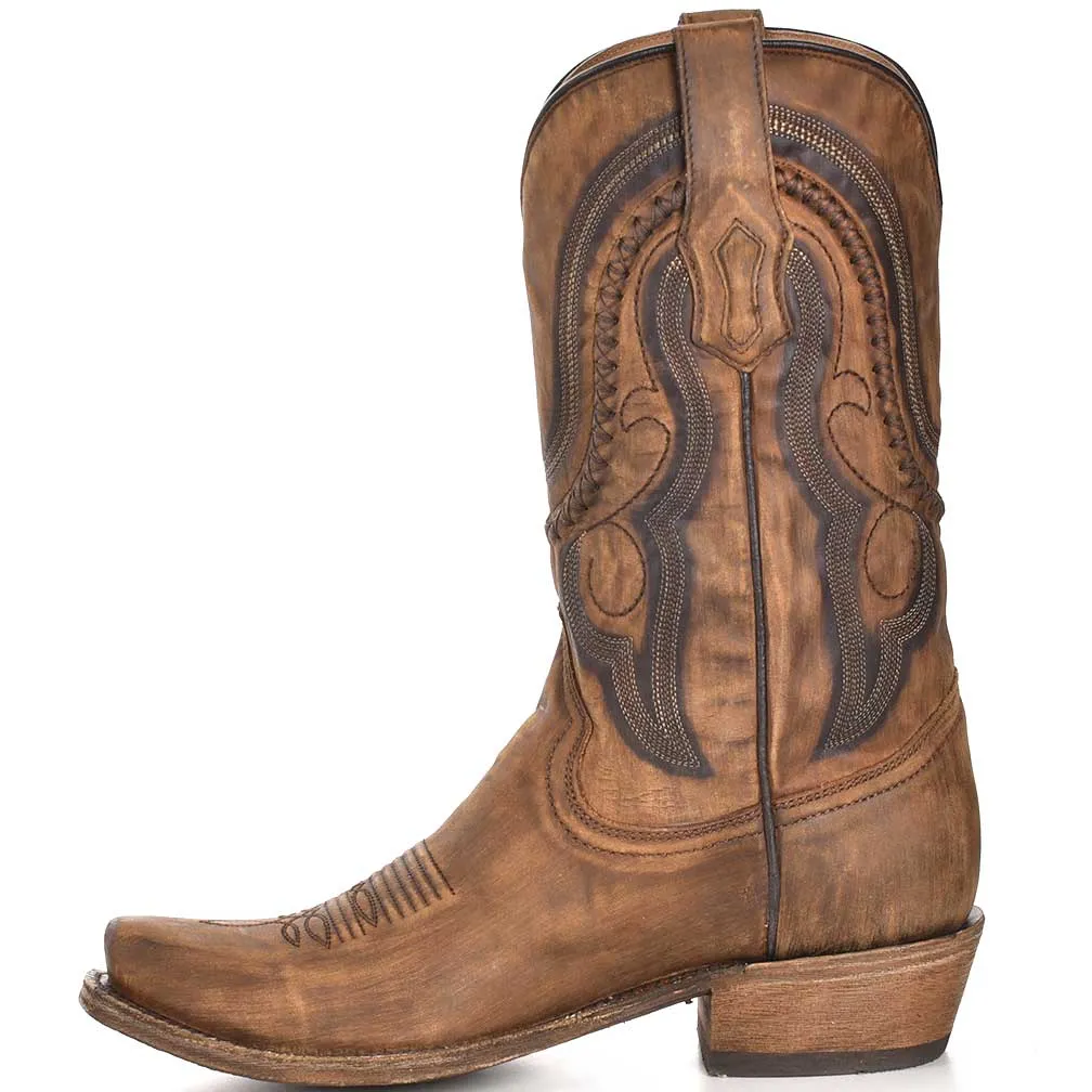 Corral Boot Co. Men's Embroidered X-Stitch Cowboy Boots