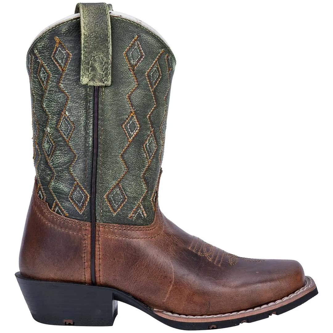 Dan Post Boys' Teddy Square Toe Cowboy Boots