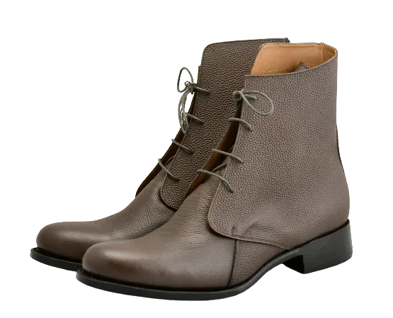 Derby Boot  |  brown pebble grain | calf