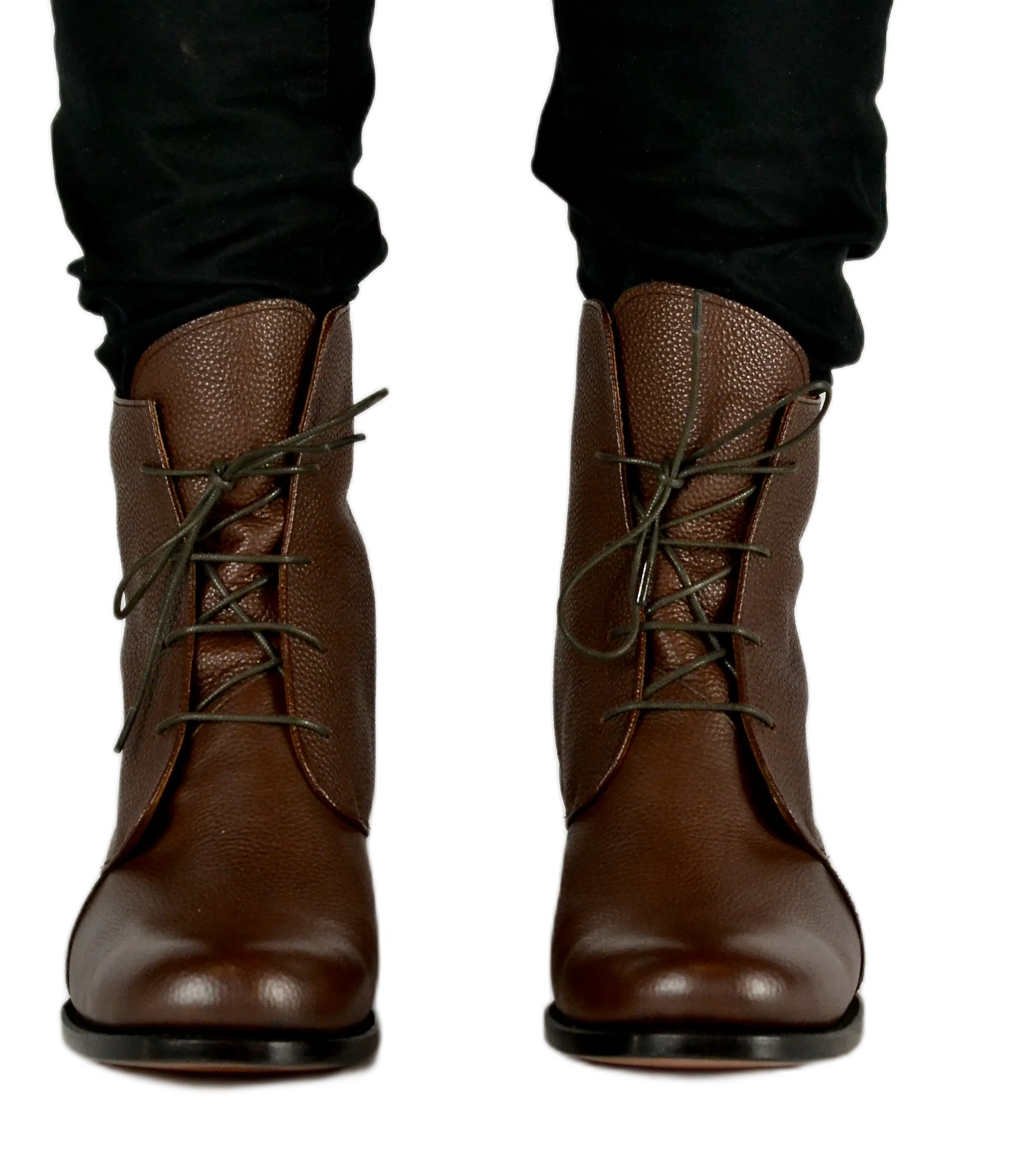 Derby Boot  |  brown pebble grain | calf