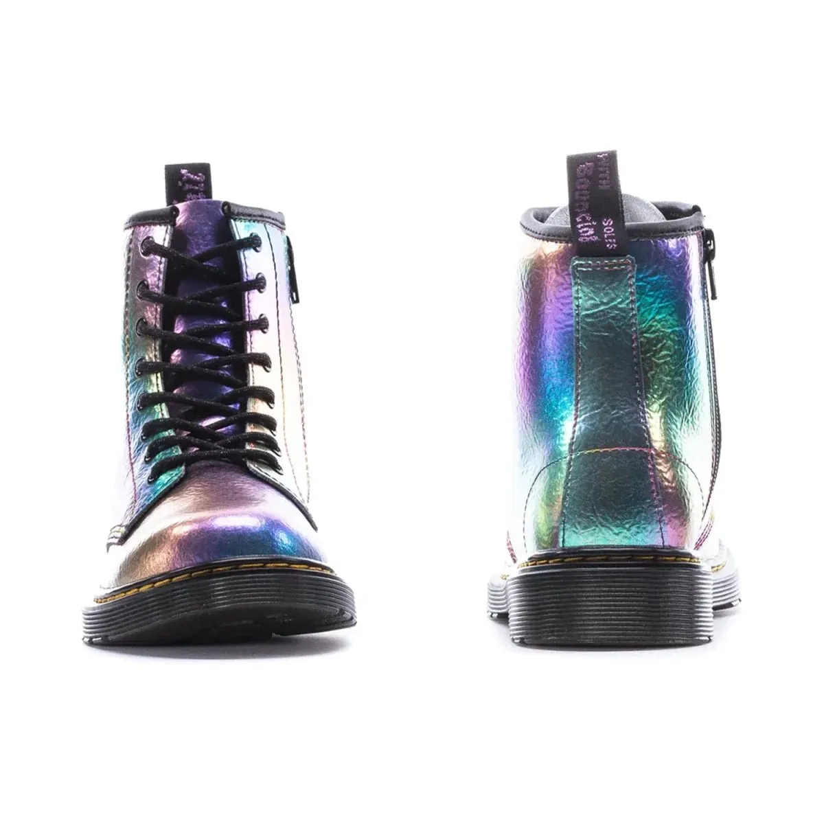 Dr. Martens Girl's 1460 Rainbow Crinkle