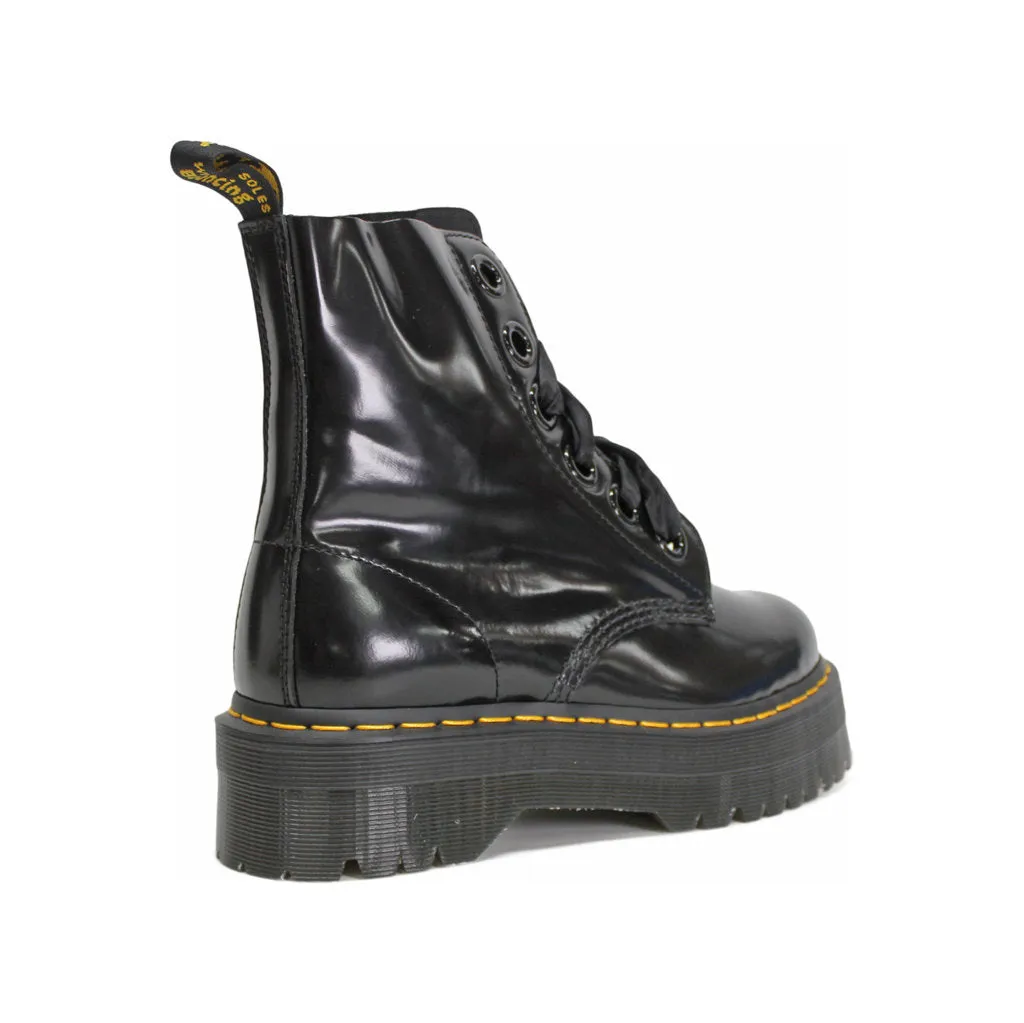 Dr. Martens Womens Boots Molly Casual Ankle Platform Leather - UK 5