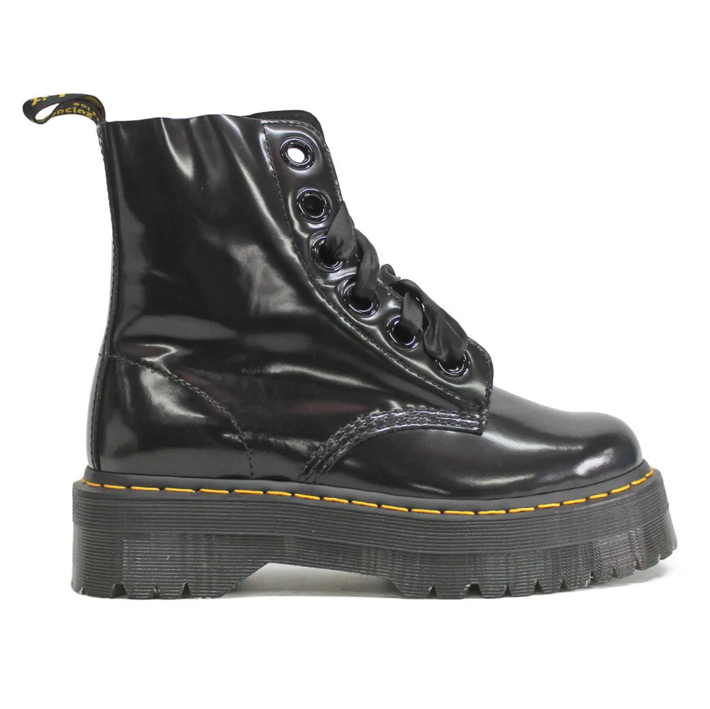 Dr. Martens Womens Boots Molly Casual Ankle Platform Leather - UK 5