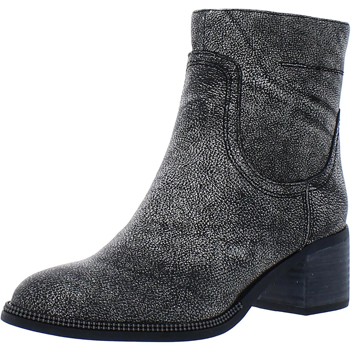 Franco Sarto Womens Liliana Leather Chunky Block Heel Ankle Boots - Stylish and Versatile Footwear for Every Occasion