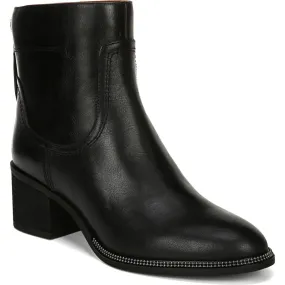 Franco Sarto Womens Liliana Leather Chunky Block Heel Ankle Boots - Stylish and Versatile Footwear for Every Occasion