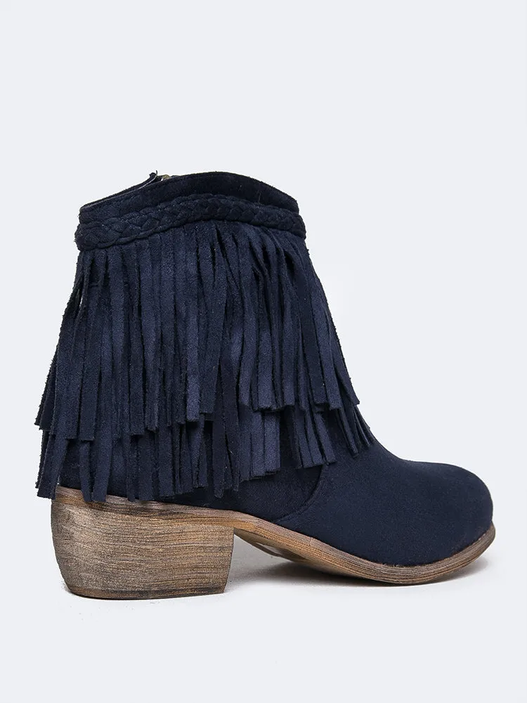 Fringe Ankle Bootie