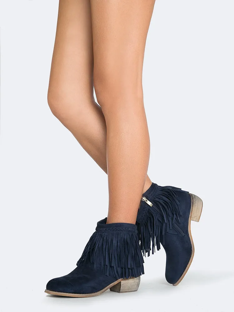 Fringe Ankle Bootie