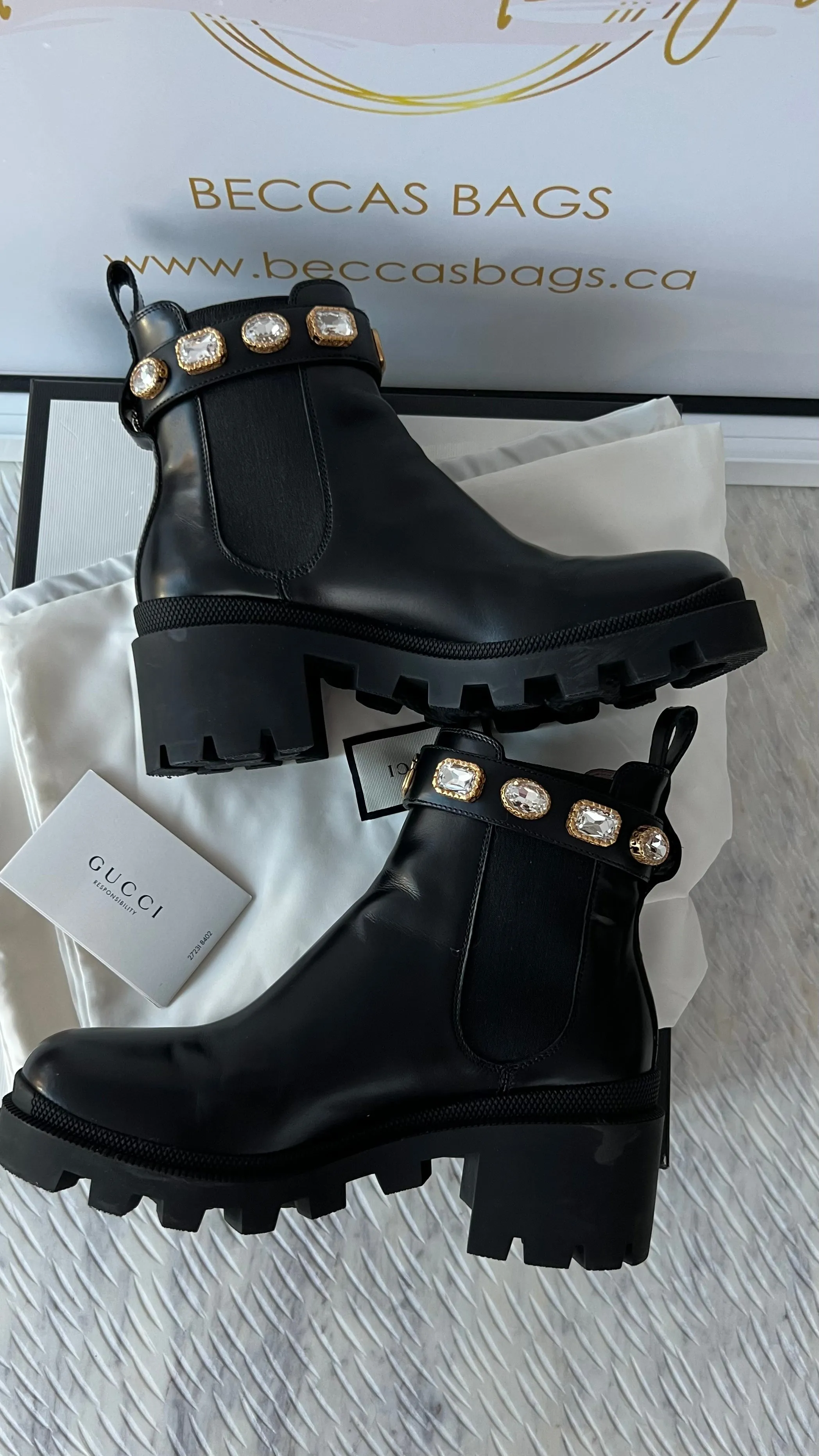 Gucci Leather Ankle Boots