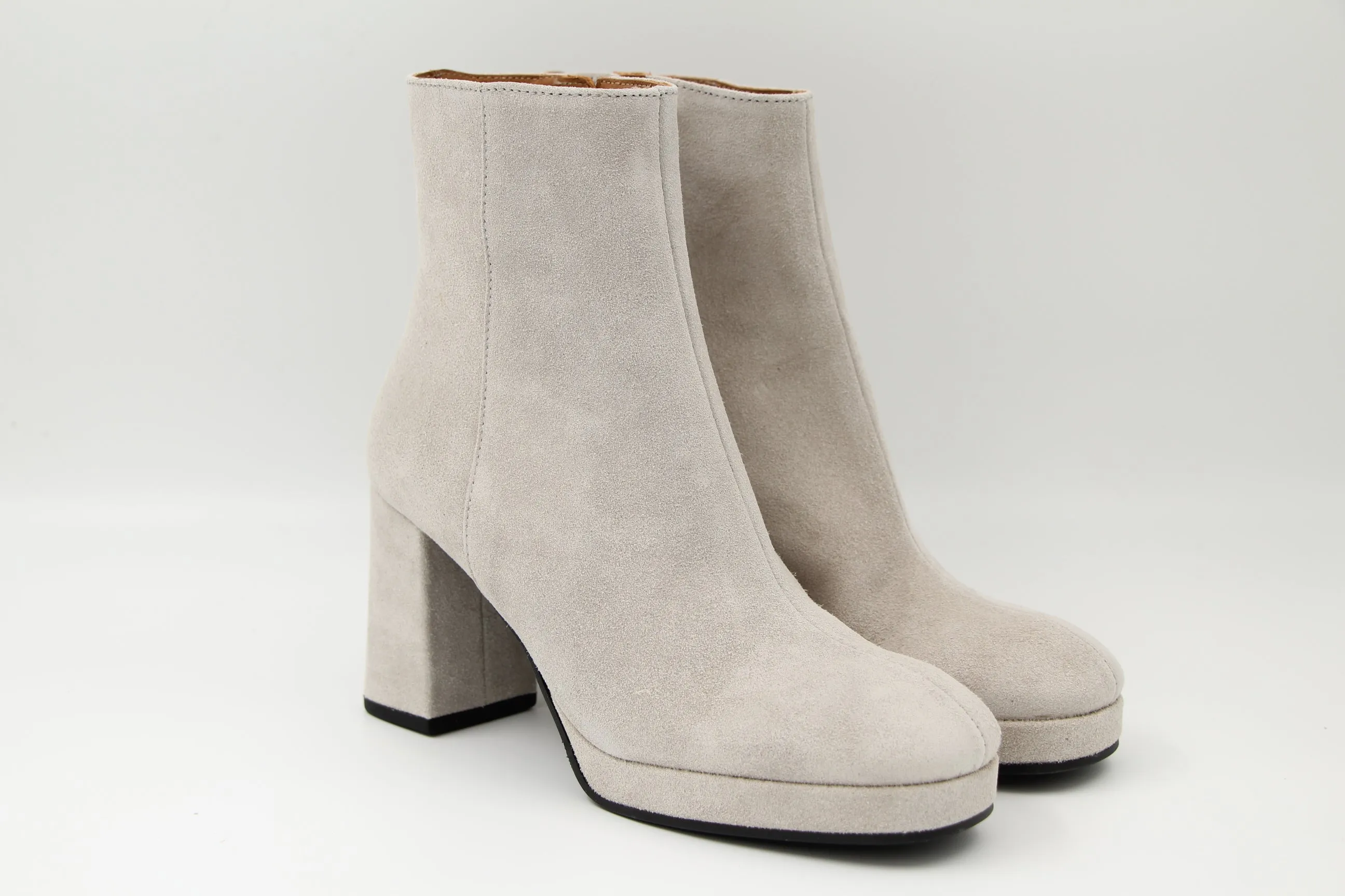 MARIAN  Stone Suede Platform Ankle Boot SHIR