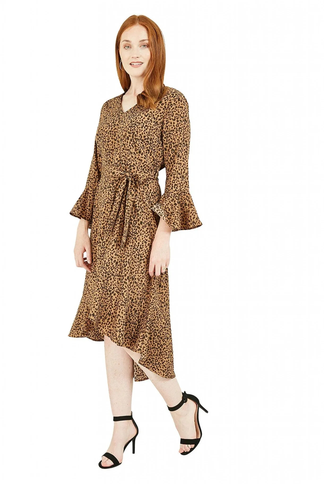 Mela London Animal Print Fitted Dress