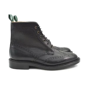 NPS HEATH Brogue Boots - Black Grain with Itshide Sole