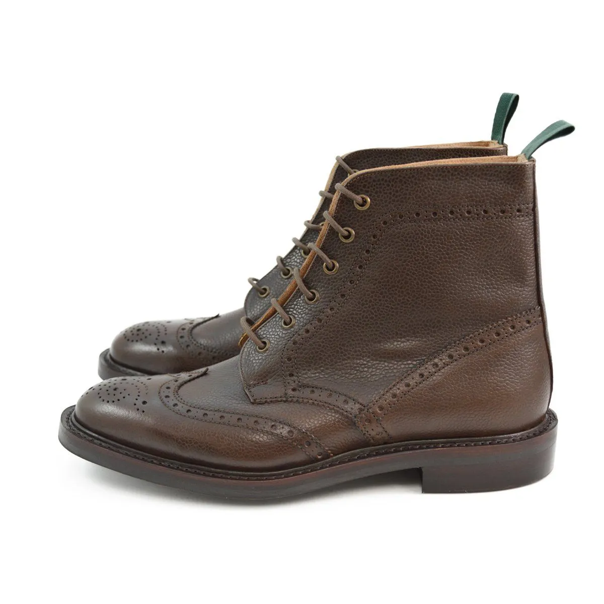 NPS HEATH Brogue Boots - Walnut Grain with Itshide Sole