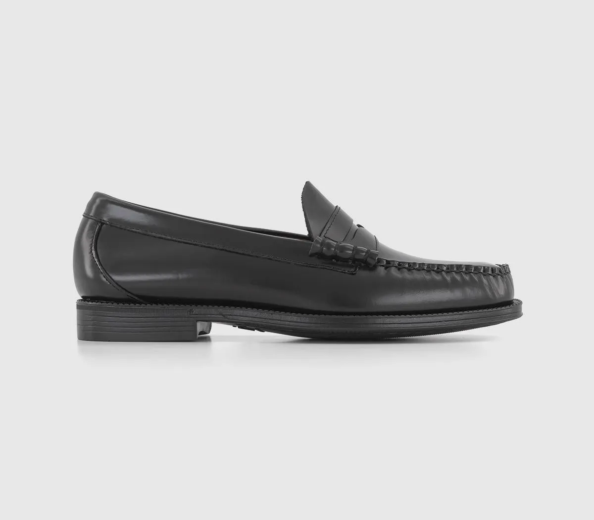 Odd Sizes - Mens G.H Bass & Co Weejun Ii Larson Moc Penny Black - UK Sizes Right 8/Left 7