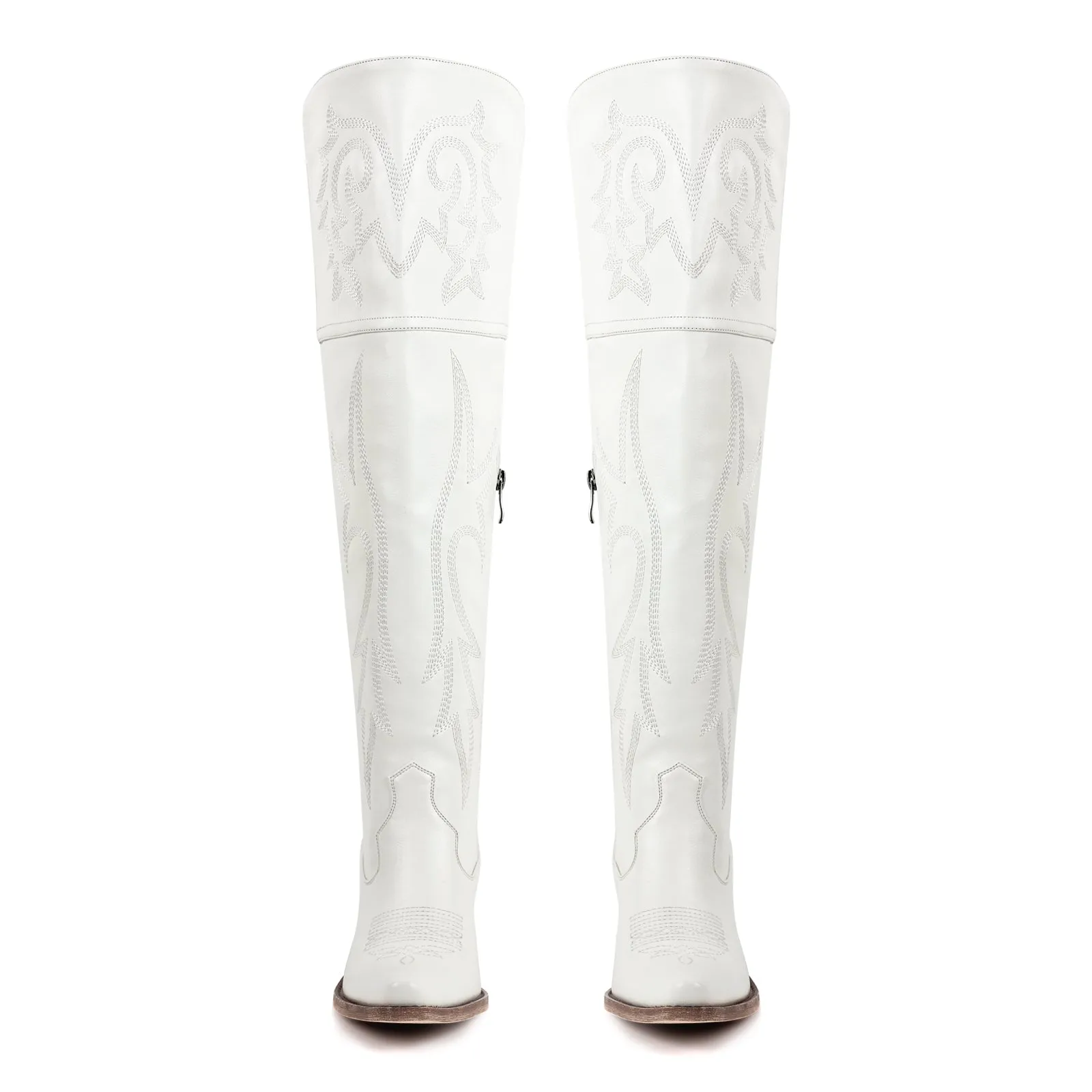 Onlymaker Boots Over The Knee Embroidered Western Boots