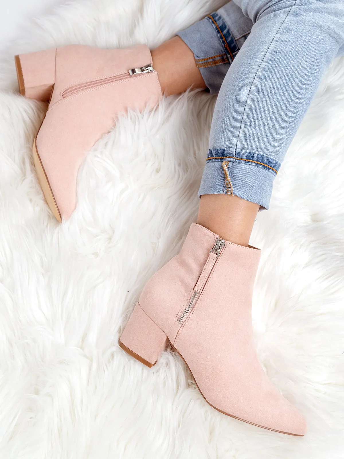 Pointed Toe Zip Ankle Boots