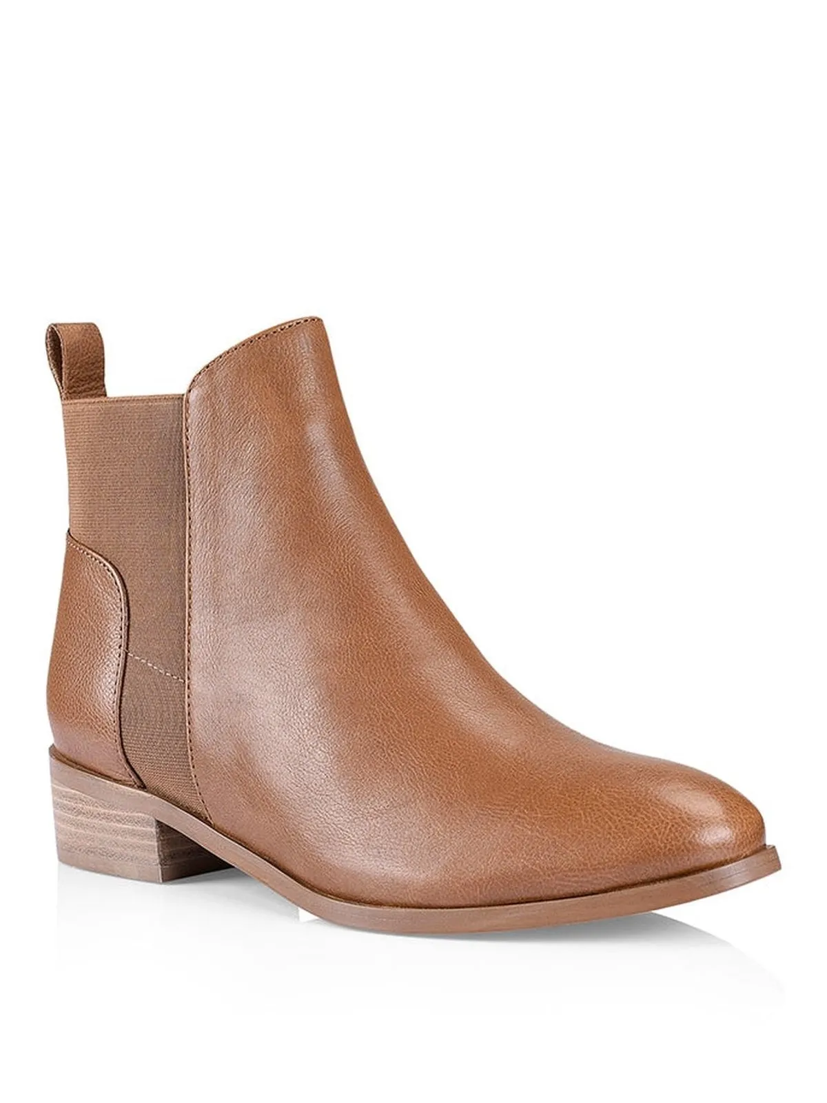 Saucey Gusset Ankle Boots - Tan