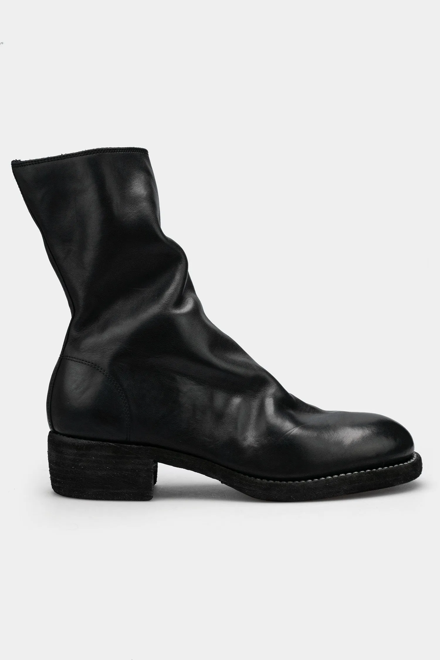 Side zip mid-top leather boots | 798LZX