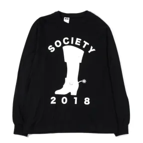 SOCIETY BOOTS LS TEE BLACK