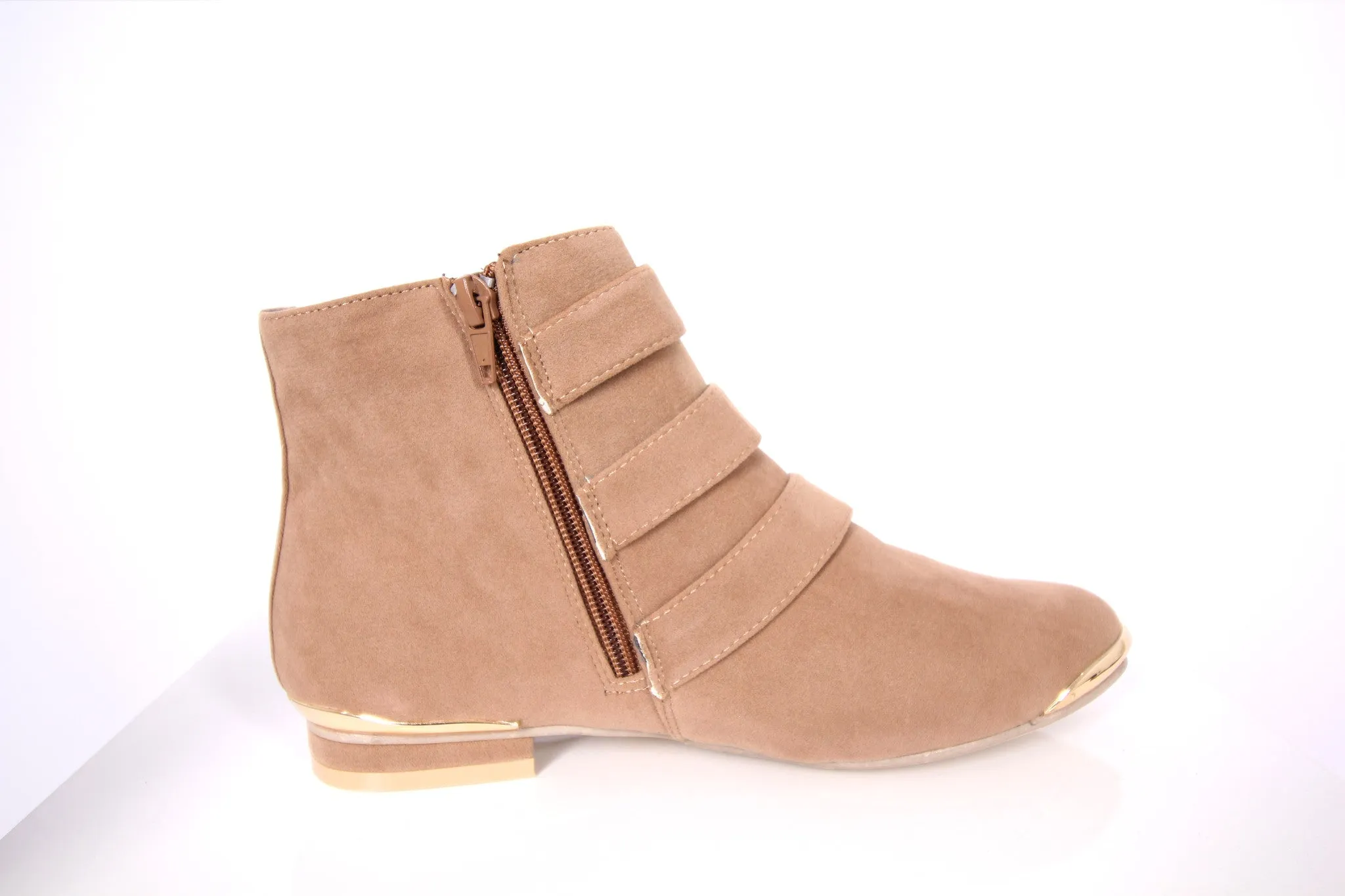 Suede Beige Ankle Boots