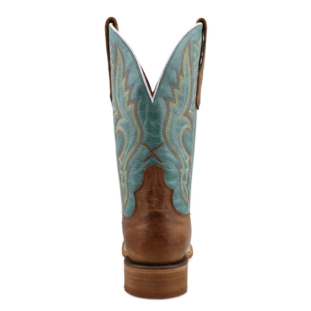 'Twisted X' Men's 12 Rancher Western Square Toe - Cashew / Blue Grass