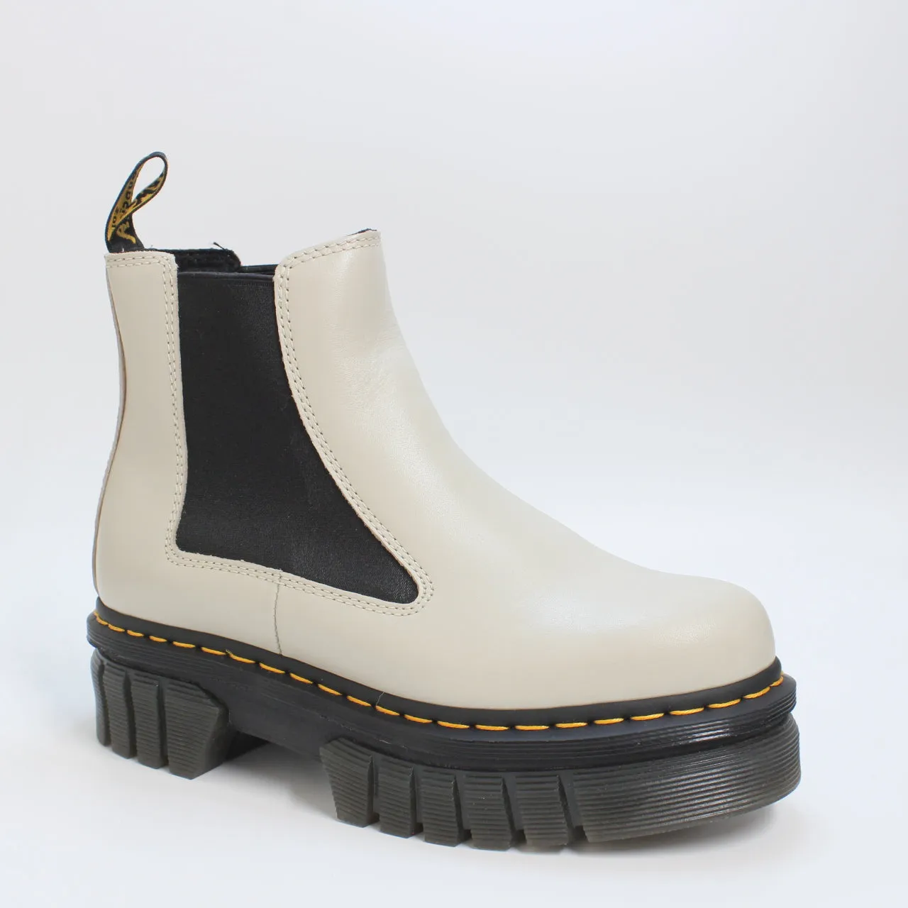 Womens Dr. Martens Audrick Chelsea Cobblestone Grey Nappa Lux