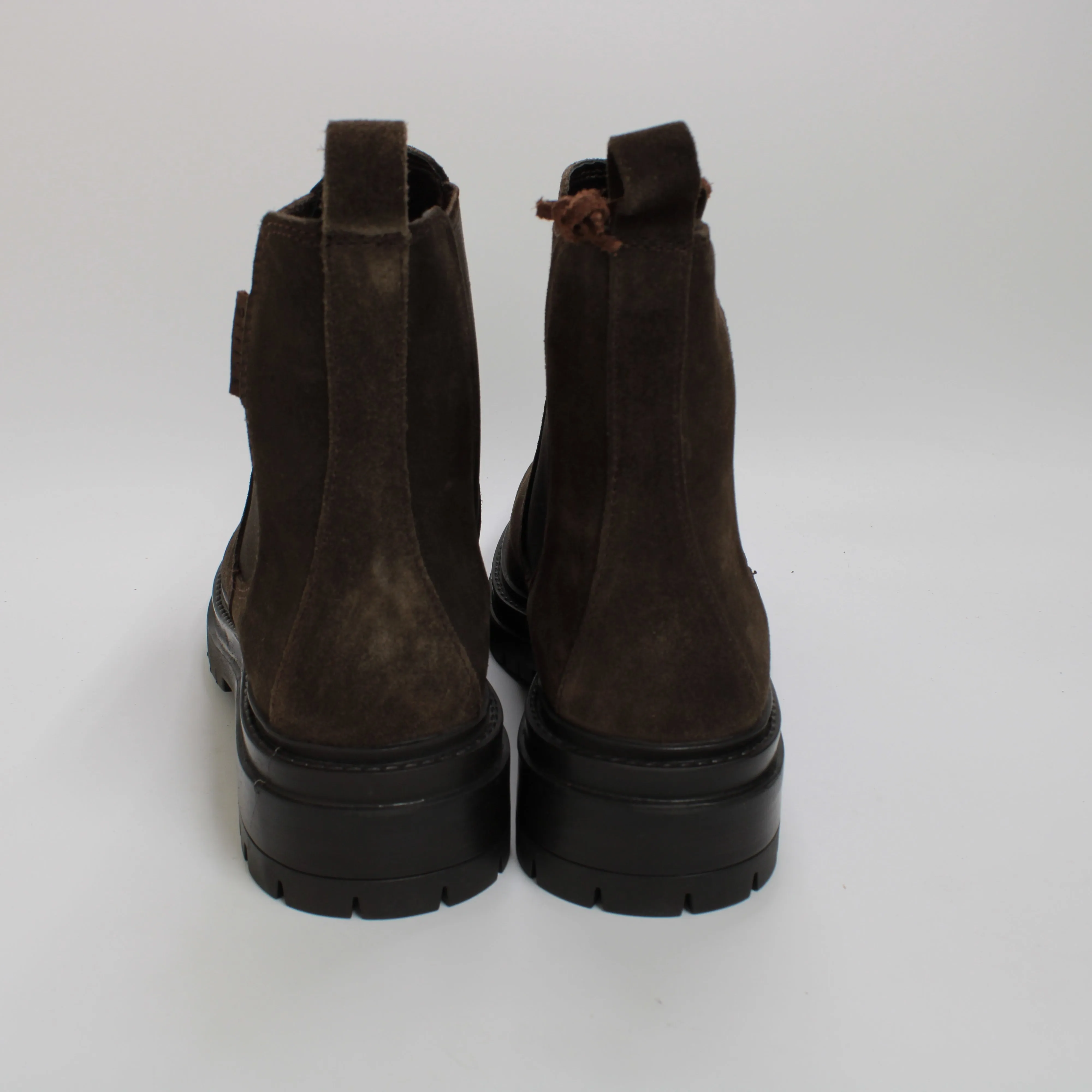 Womens Office Angelica Cleated Chelsea Boots Brown Suede Uk Size 5