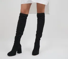 Womens Stylish Black Micro Sock Boots for Office Wear in Kabul